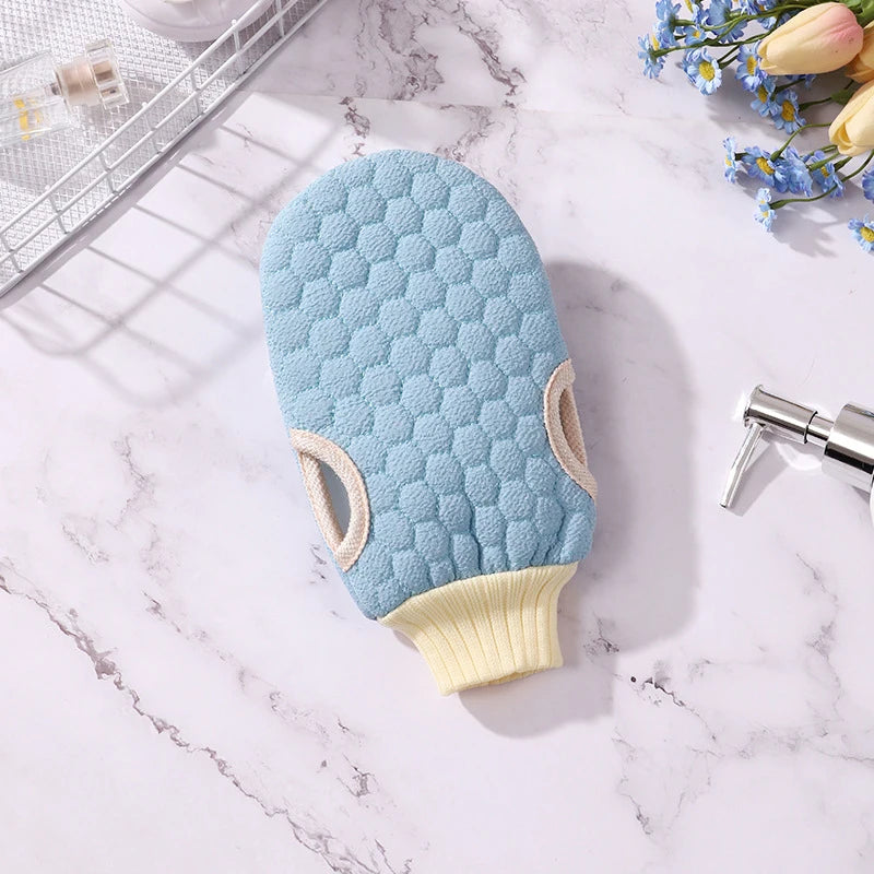 Double-Sided Bath Glove Honeycomb Towel Skin Exfoliating Scrubber Brush Back Body Sponge Rubbing Bath Gloves