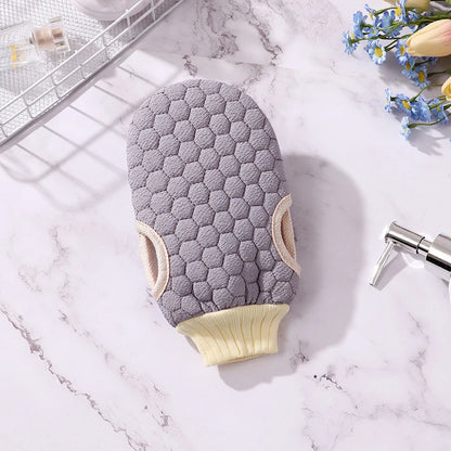 Double-Sided Bath Glove Honeycomb Towel Skin Exfoliating Scrubber Brush Back Body Sponge Rubbing Bath Gloves