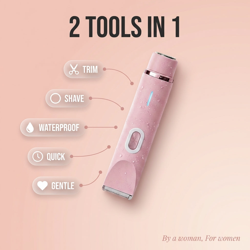 "2-Phase" 2-in-1 Pain-Free Deluxe Bikini Trimmer