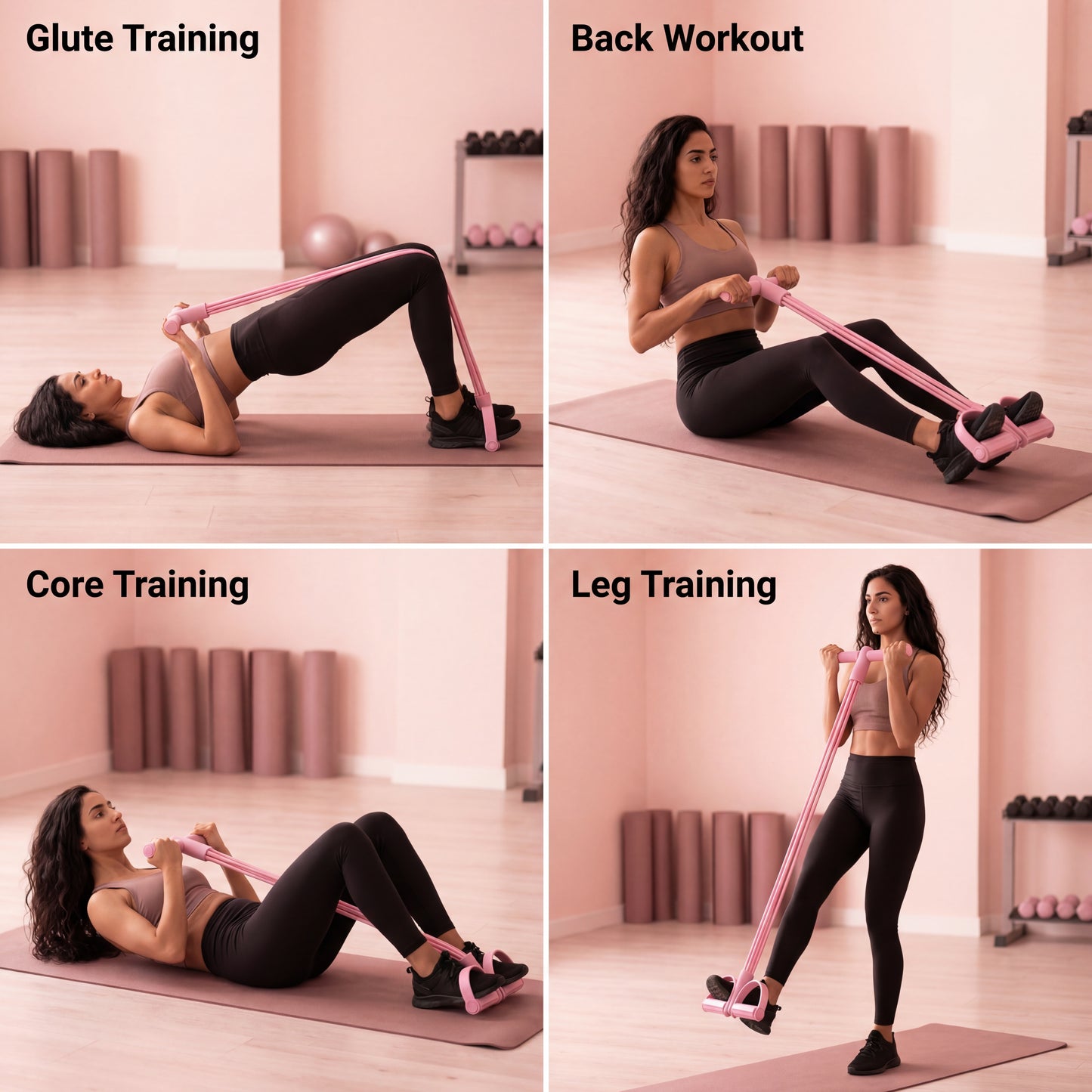 2026 Ultimate Sculpt & Tone Pedal Resistance Band – Full Body Home Gym for Waist & Arms