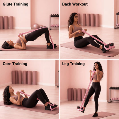 2026 Ultimate Sculpt & Tone Pedal Resistance Band – Full Body Home Gym for Waist & Arms